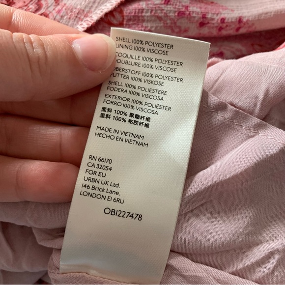 Free People Womens Seven Wonders Mini Dress Pink Floral Boho Open Back Large L - Picture 9 of 11